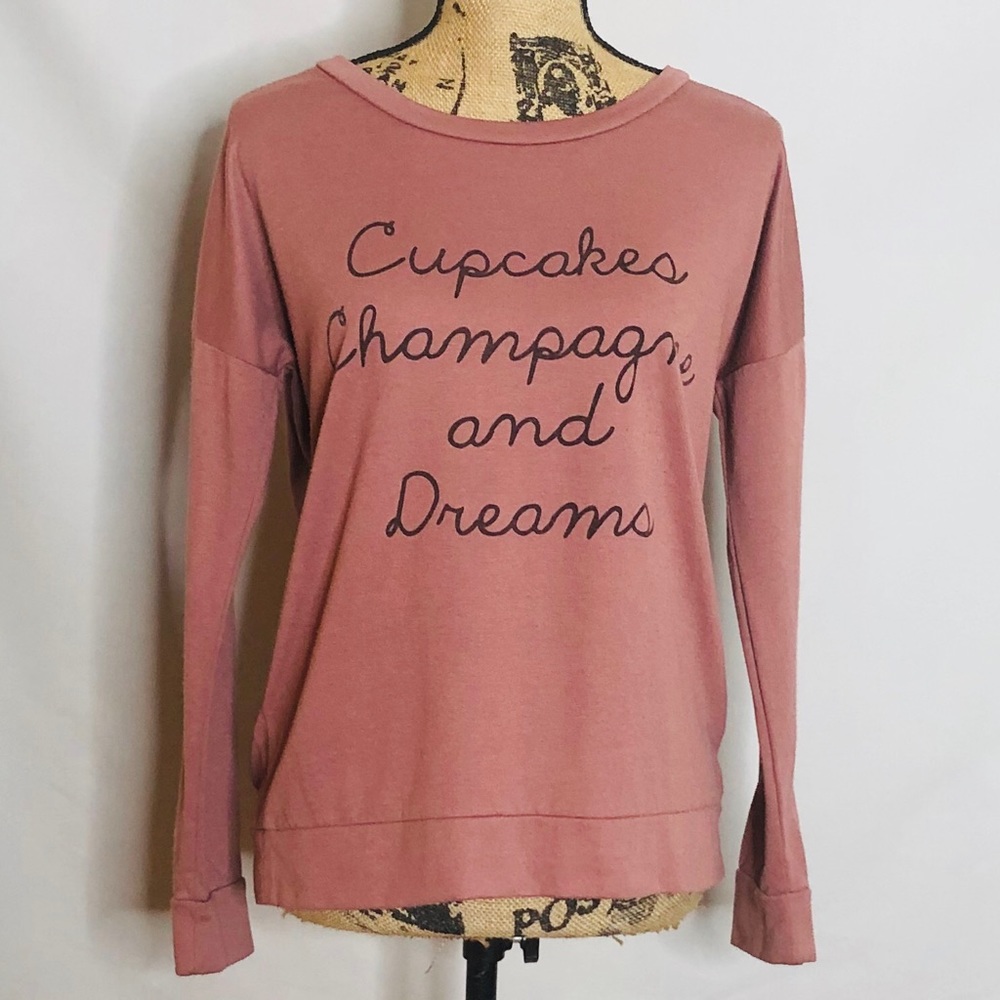 CHARLOTTE RUSSE graphic phrase sweat shirt size M